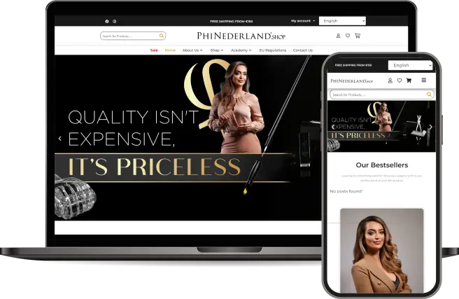 Phi Nederland Shop Home page design