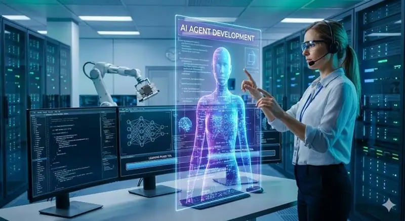 AI agent development illustration